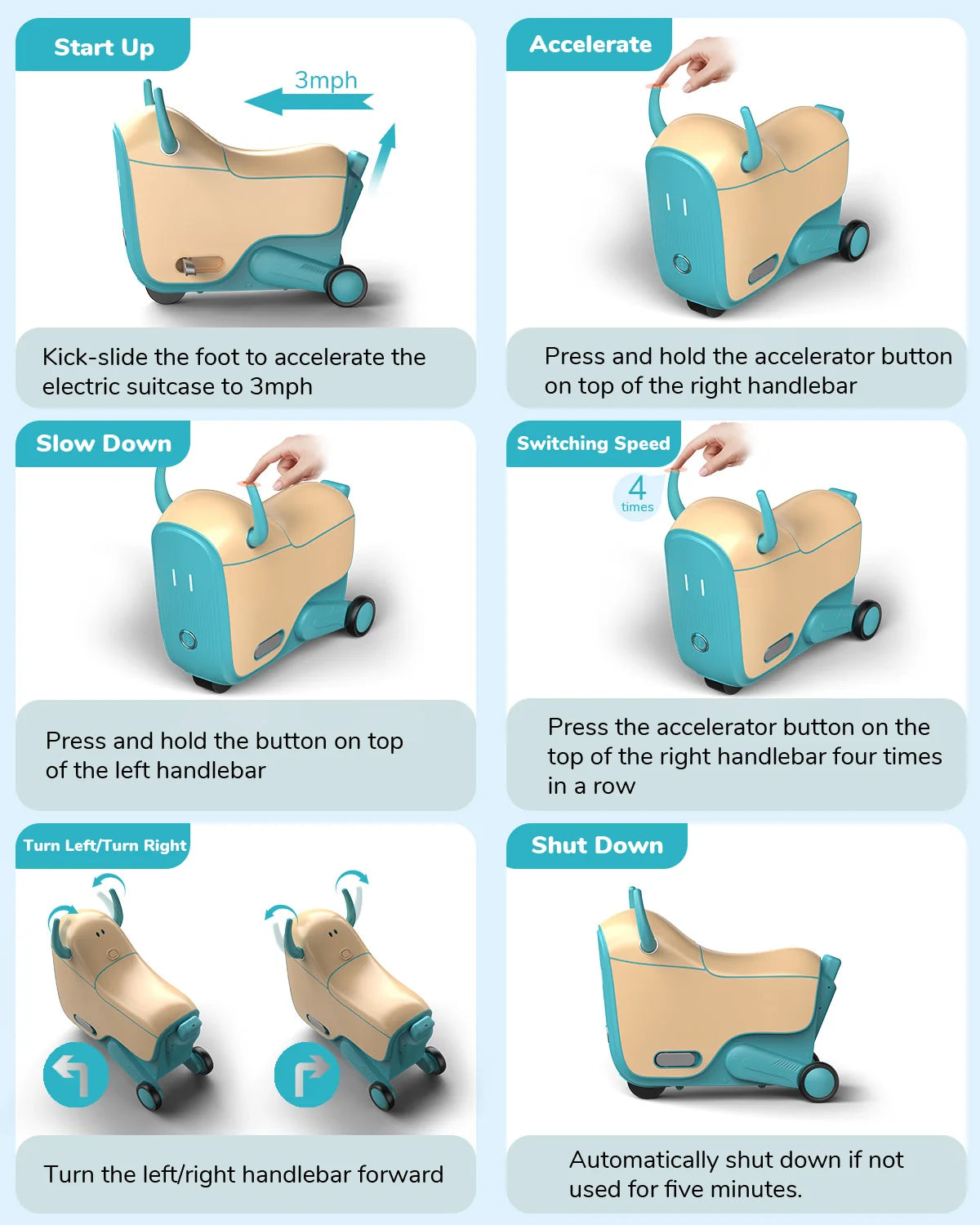 Voiture électrique Gyroor GNU 2-en-1 pour enfants