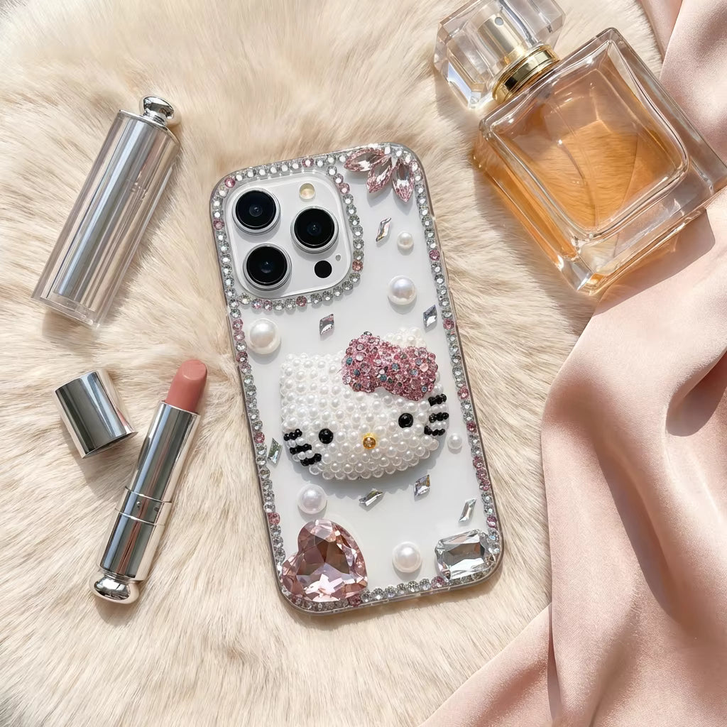 Coque de Luxe iPhone 17 Pro Max avec strass scintillants, paillettes
