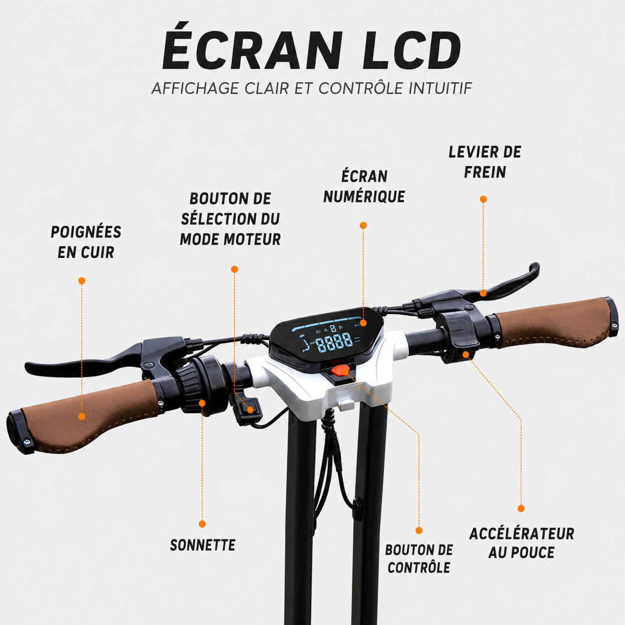 Trottinette Électrique Gyroor G63, Batterie Amovible 52 V 15,6 Ah