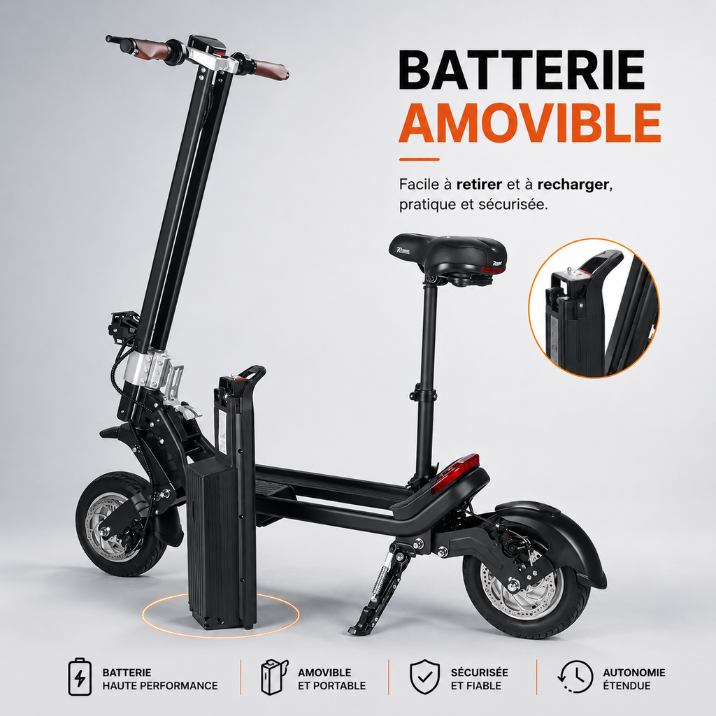 Trottinette Électrique Gyroor G63, Batterie Amovible 52 V 15,6 Ah