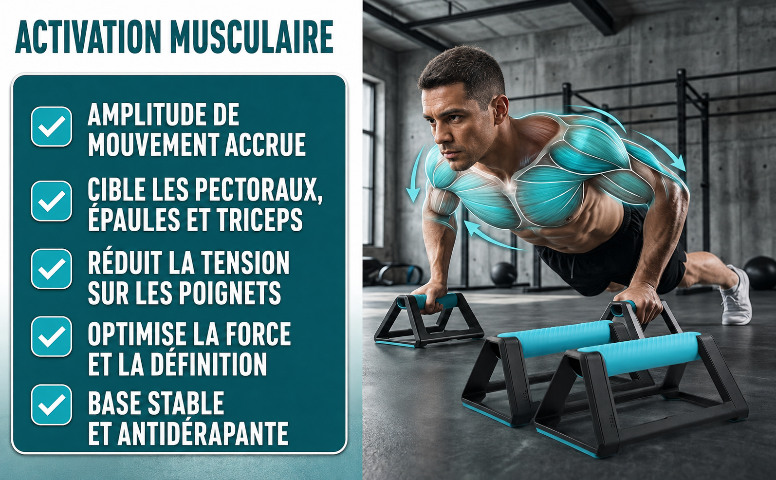 Poignées Push-Up ergonomiques