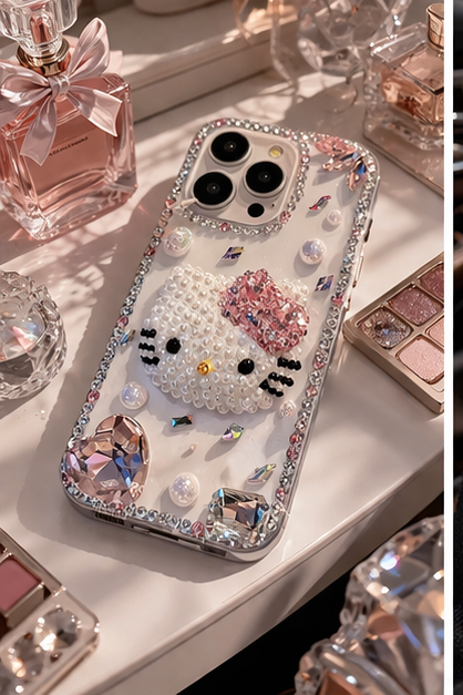 Coque de Luxe iPhone 17 Pro Max avec strass scintillants, paillettes