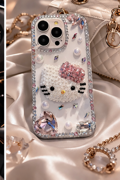 Coque de Luxe iPhone 17 Pro Max avec strass scintillants, paillettes